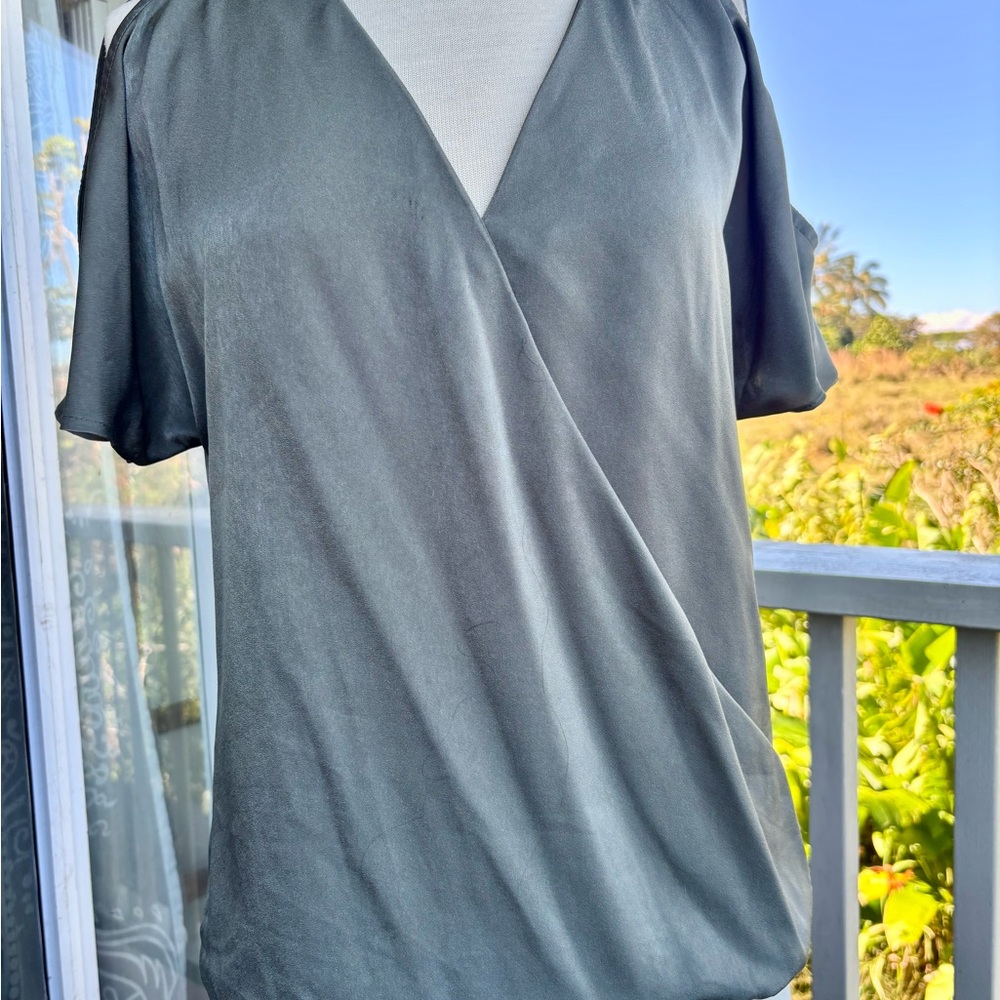 Olive Green Cold Shoulder Top